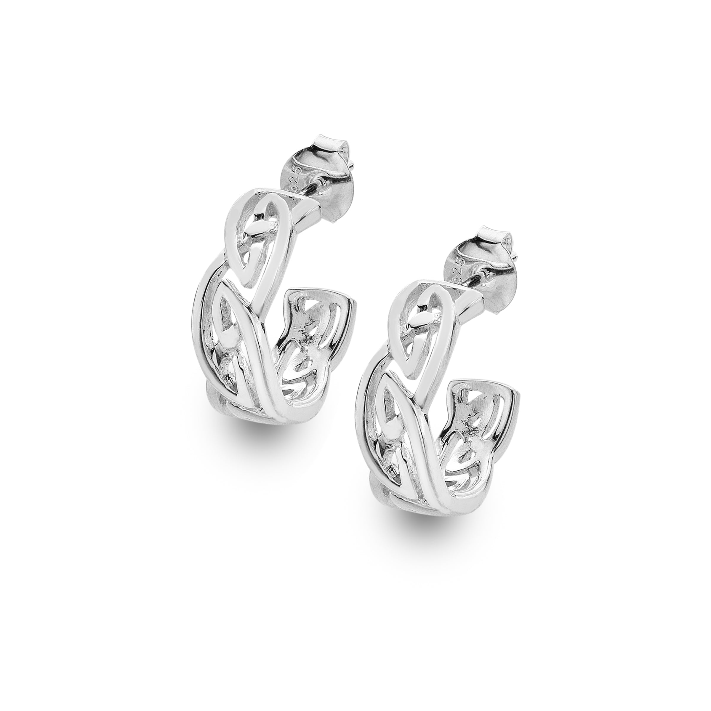 Lindisfarne Celtic Knot Hoop Earrings